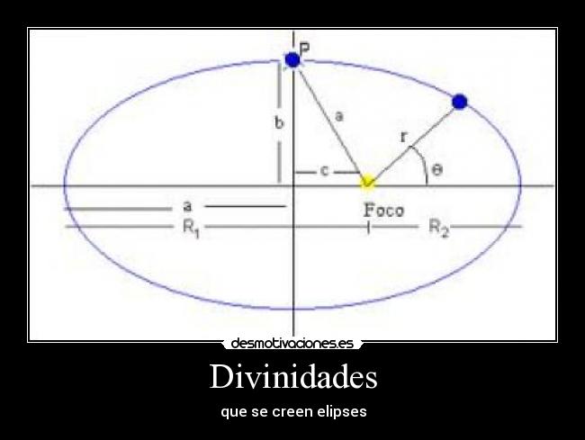 Divinidades - que se creen elipses