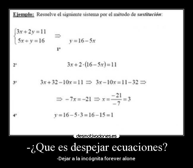 -¿Que es despejar ecuaciones? -