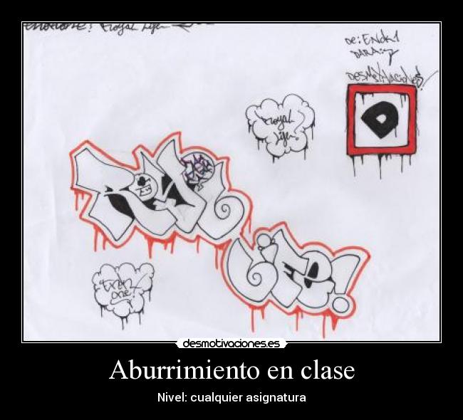 Aburrimiento en clase - Nivel: cualquier asignatura
