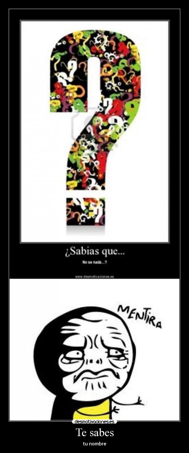 Te sabes - tu nombre