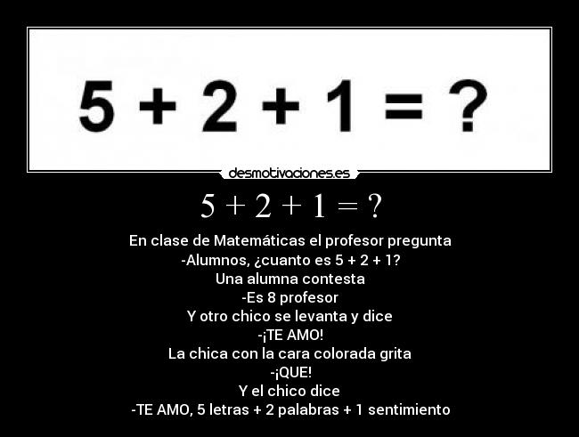5 + 2 + 1 = ? -