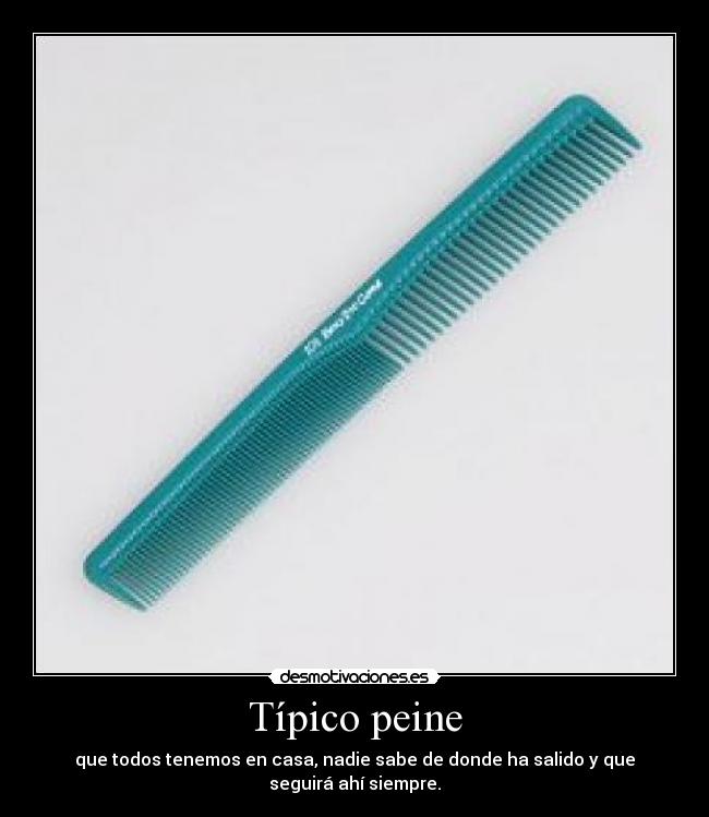 Típico peine - que todos tenemos en casa, nadie sabe de donde ha salido y que seguirá ahí siempre.
