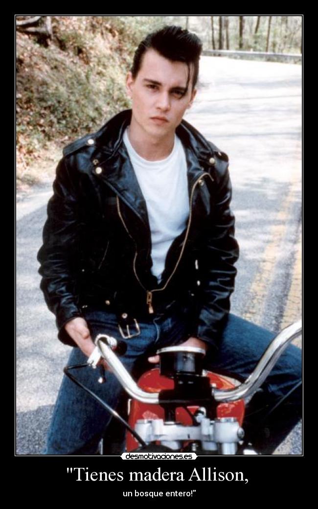 Tienes madera Allison,  - un bosque entero!