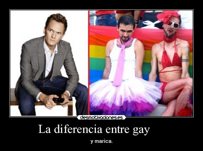 La diferencia entre gay -