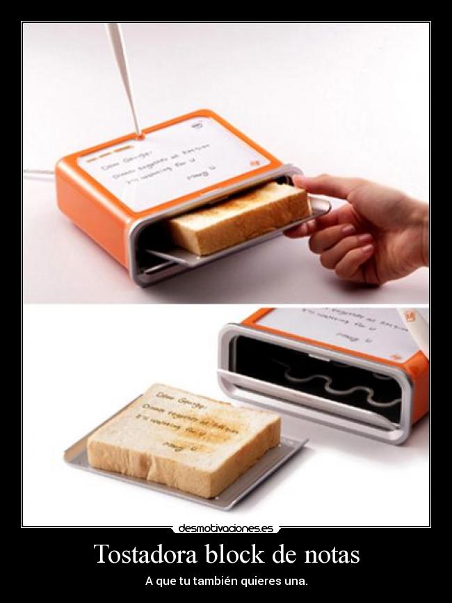 Tostadora block de notas - 
