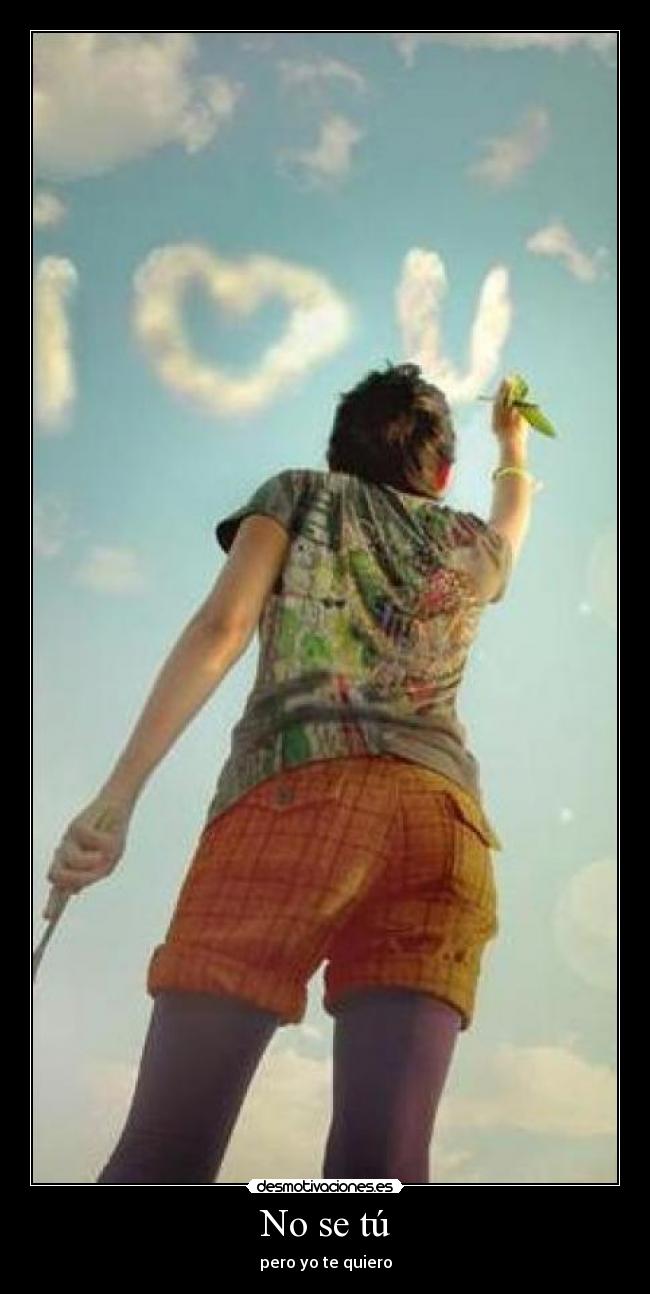 No se tú - pero yo te quiero