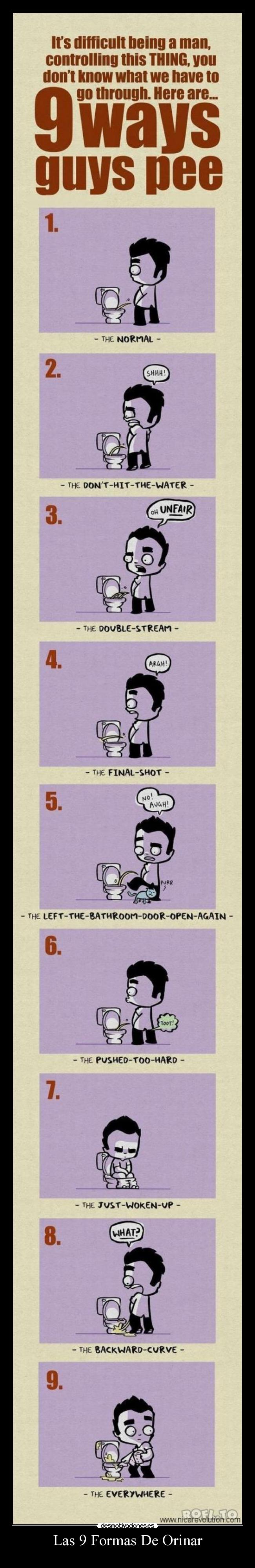 Las 9 Formas De Orinar -