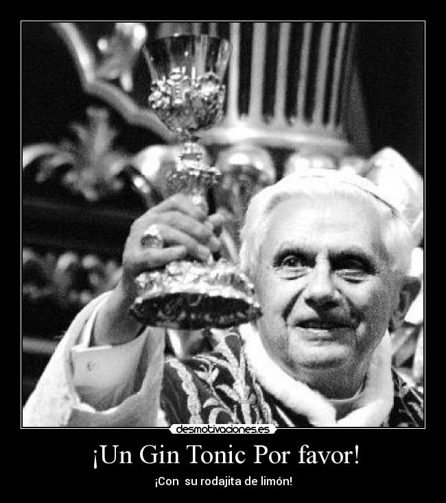 ¡Un Gin Tonic Por favor! - ¡Con su rodajita de limón!