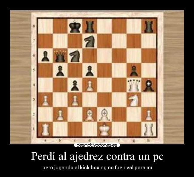 Perdí al ajedrez contra un pc - pero jugando al kick boxing no fue rival para mí