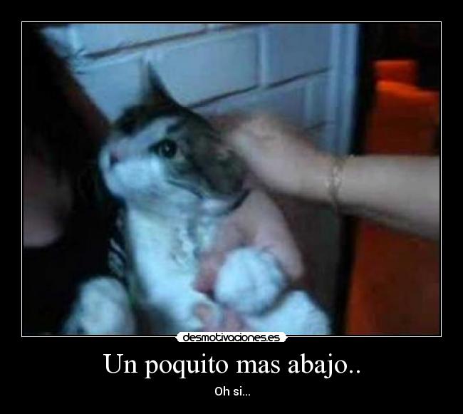 Un poquito mas abajo.. - Oh si...