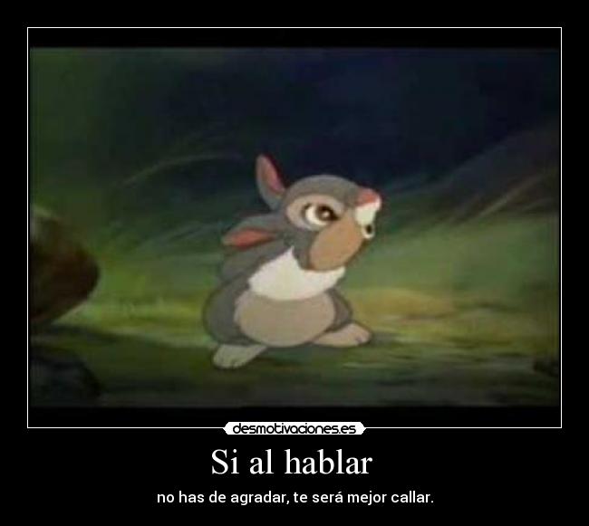 Si al hablar  - 