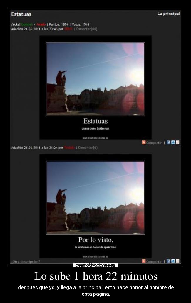 Lo sube 1 hora 22 minutos - 