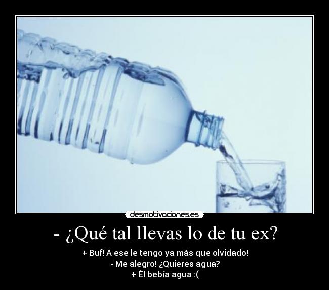 - ¿Qué tal llevas lo de tu ex? -