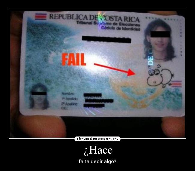 ¿Hace - falta decir algo?