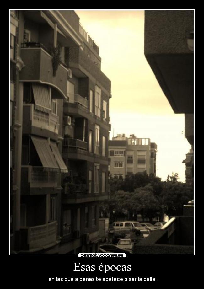 Esas épocas - en las que a penas te apetece pisar la calle.