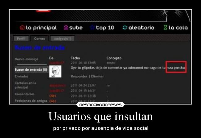Usuarios que insultan - 