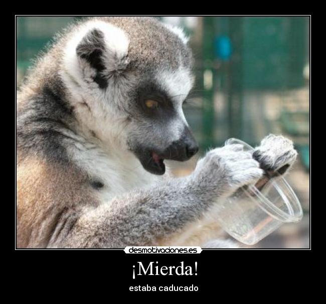 ¡Mierda! - estaba caducado