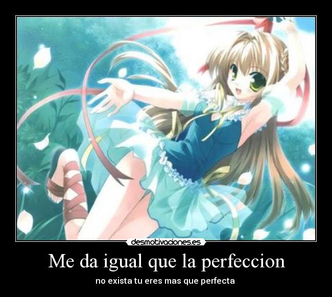 Me da igual que la perfeccion - 