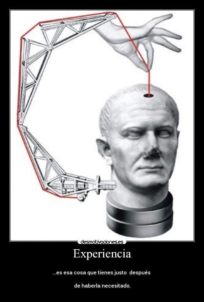 carteles experiencia necesitar cabeza sabiduria vida desmotivaciones