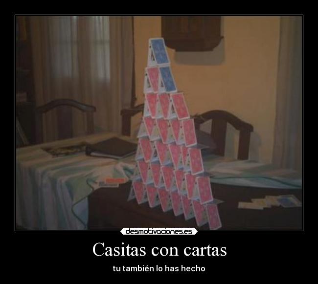 Casitas con cartas - 