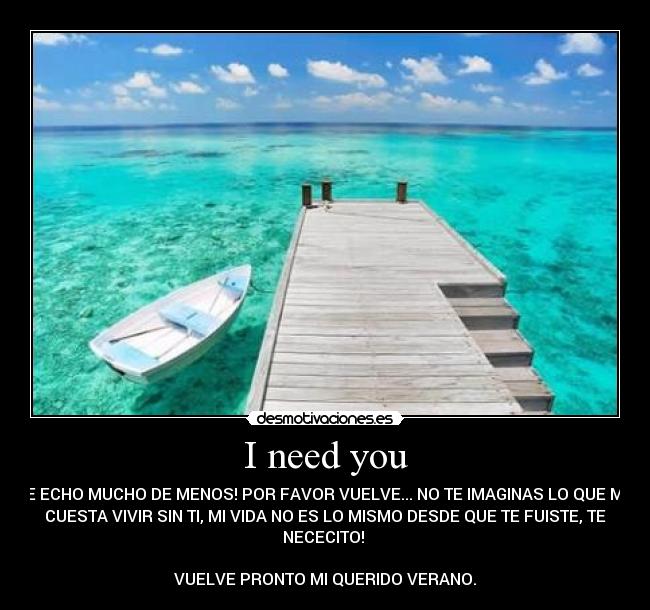 I need you - 
