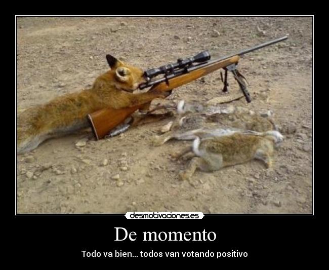 De momento - Todo va bien... todos van votando positivo