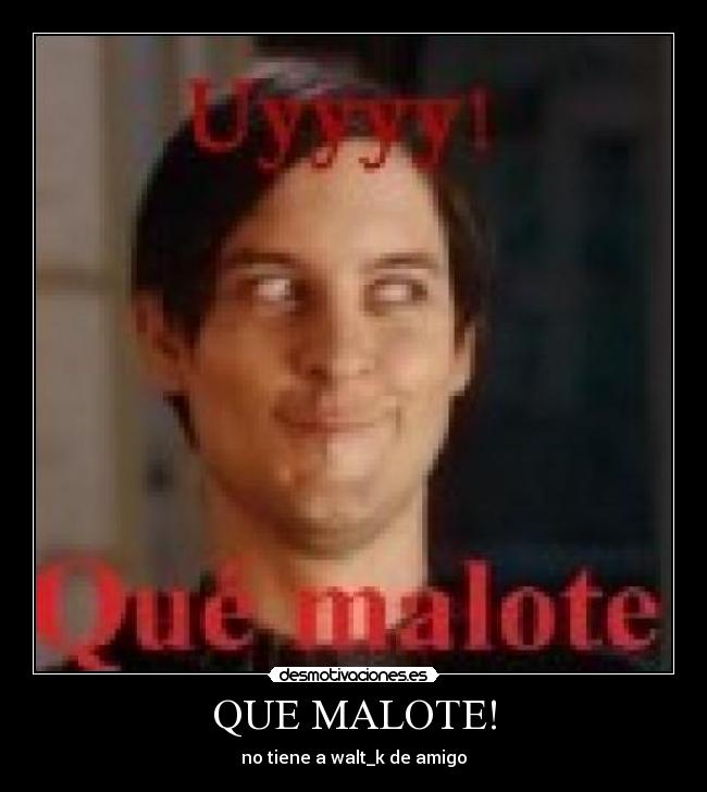 QUE MALOTE! -