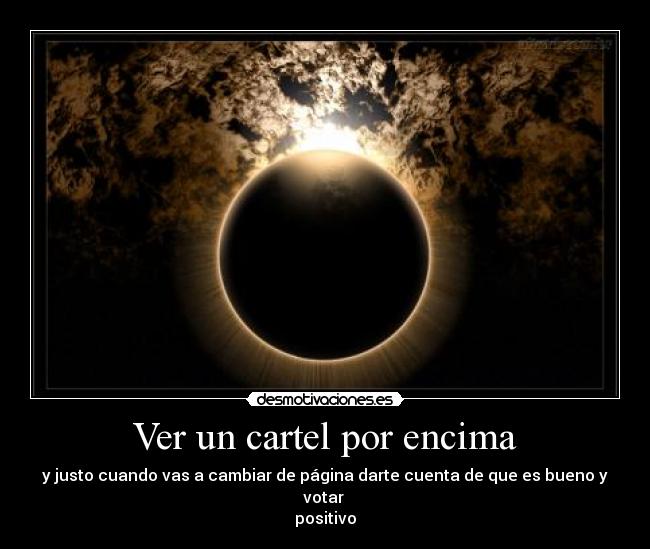 Ver un cartel por encima -