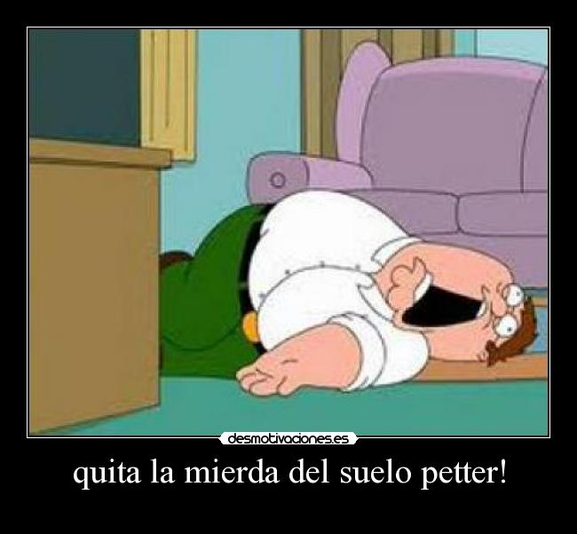 quita la mierda del suelo petter! - 