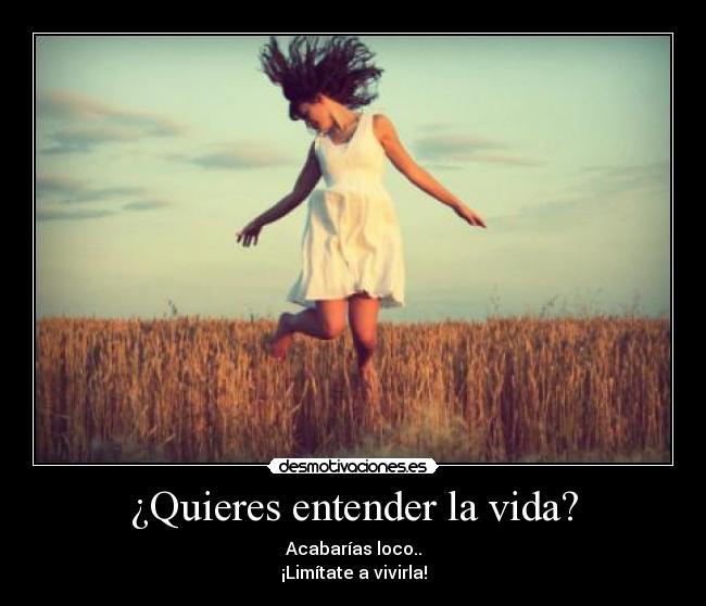 ¿Quieres entender la vida? -