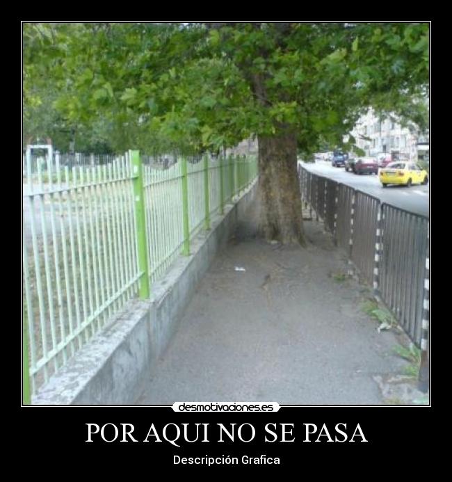 POR AQUI NO SE PASA - Descripción Grafica