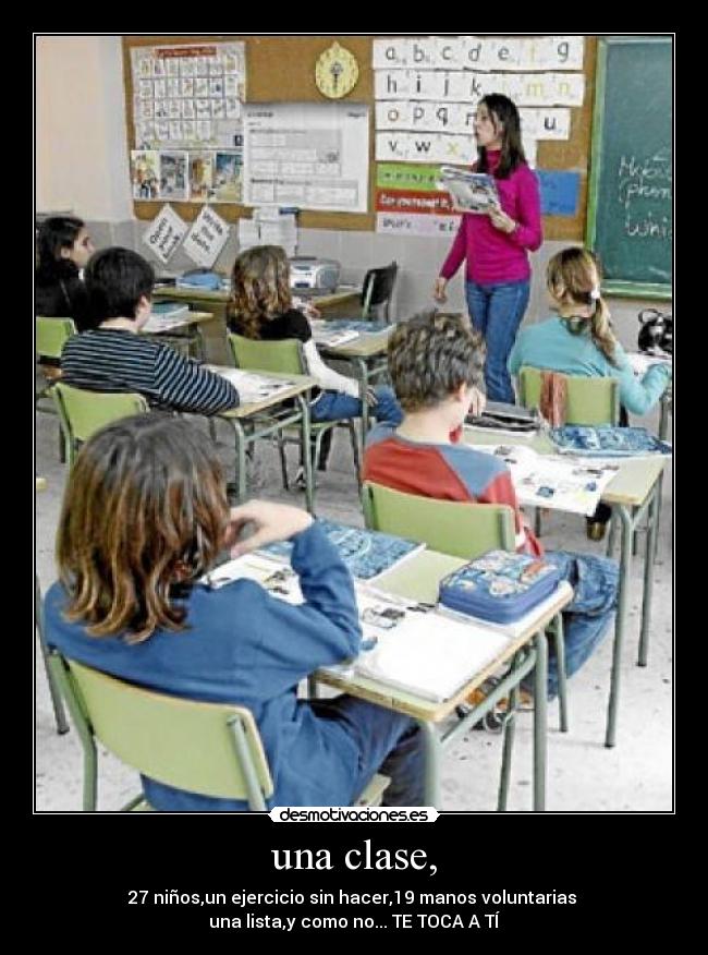una clase, - 