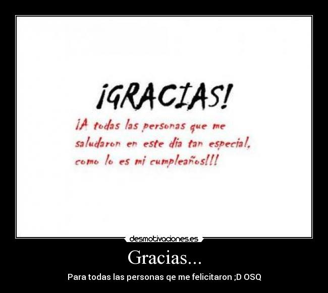 Gracias... -