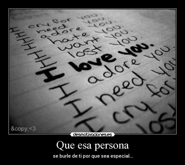 Que esa persona - 