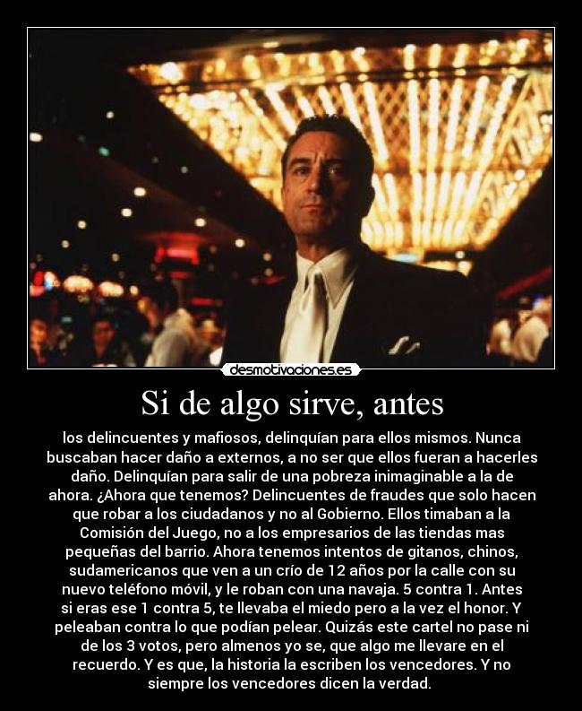 Si de algo sirve, antes - 