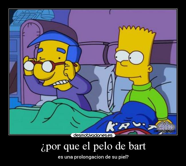 ¿por que el pelo de bart - 