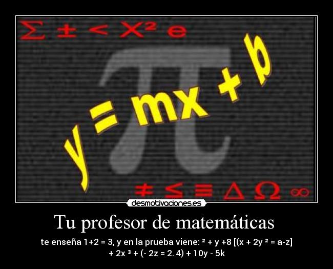 Tu profesor de matemáticas -