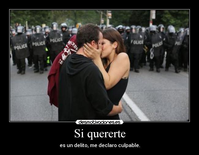 Si quererte - es un delito, me declaro culpable.