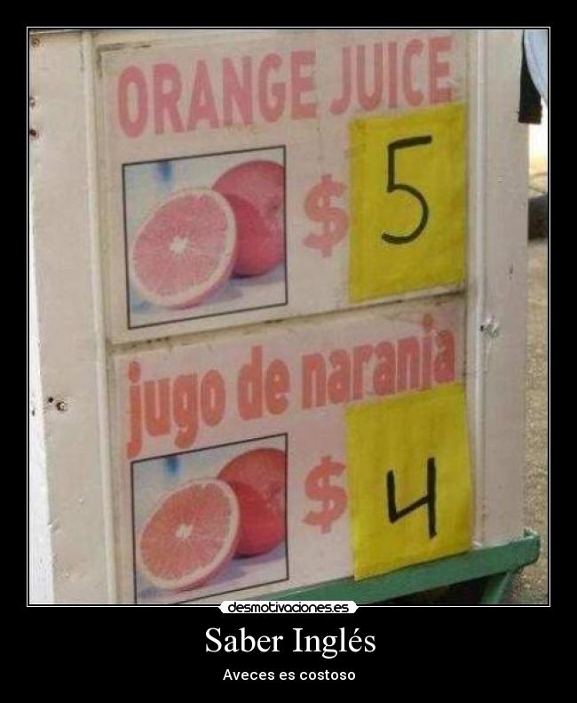 Saber Inglés - Aveces es costoso