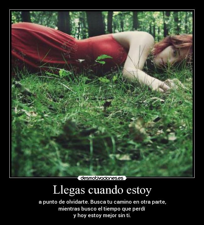 Llegas cuando estoy - 