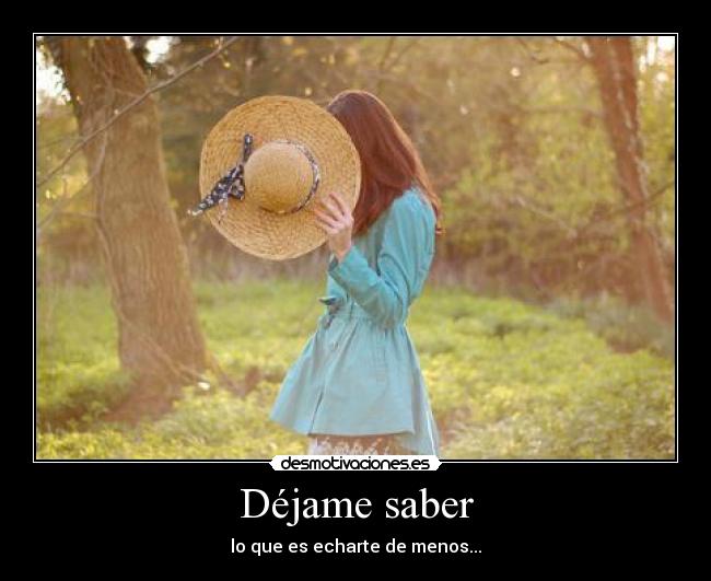 Déjame saber - 