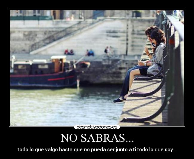 NO SABRAS... - 