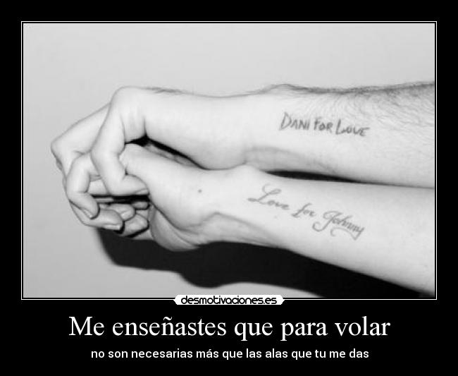 Me enseñastes que para volar - 
