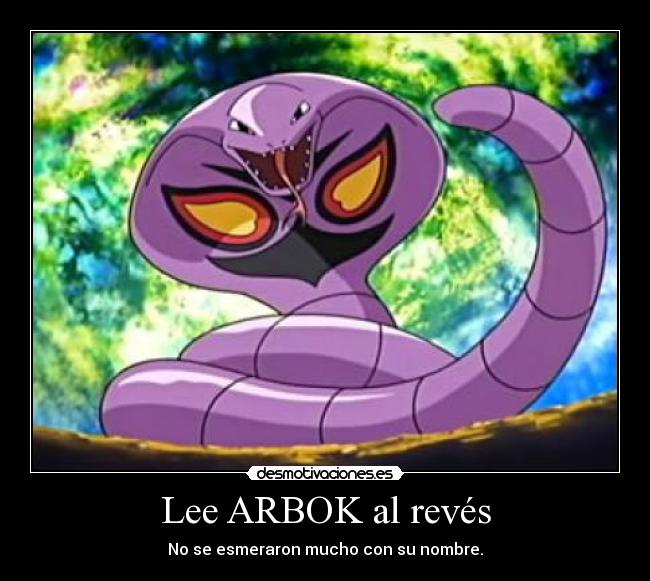 Lee ARBOK al revés - No se esmeraron mucho con su nombre.