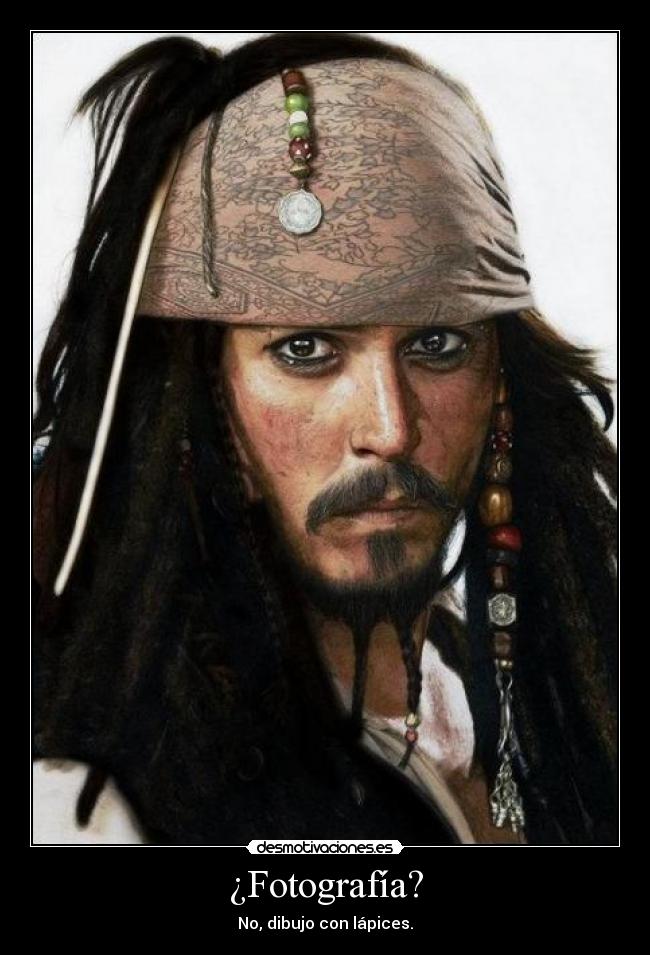 ¿Fotografía? - No, dibujo con lápices.