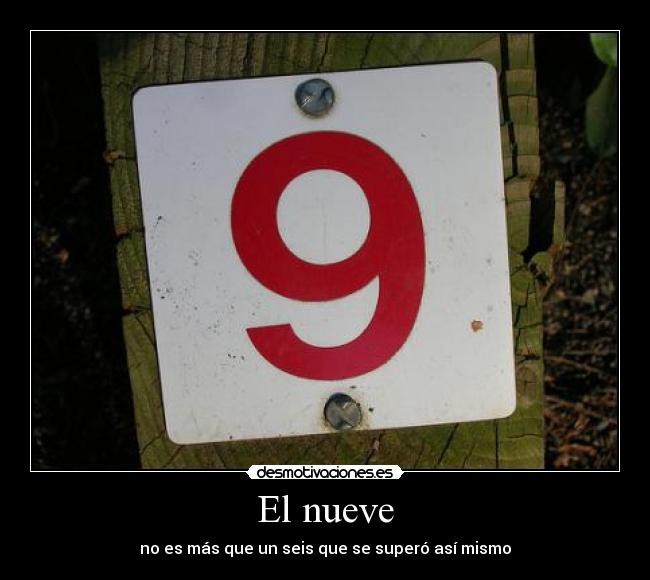 carteles nueve numero seis superacion desmotivaciones