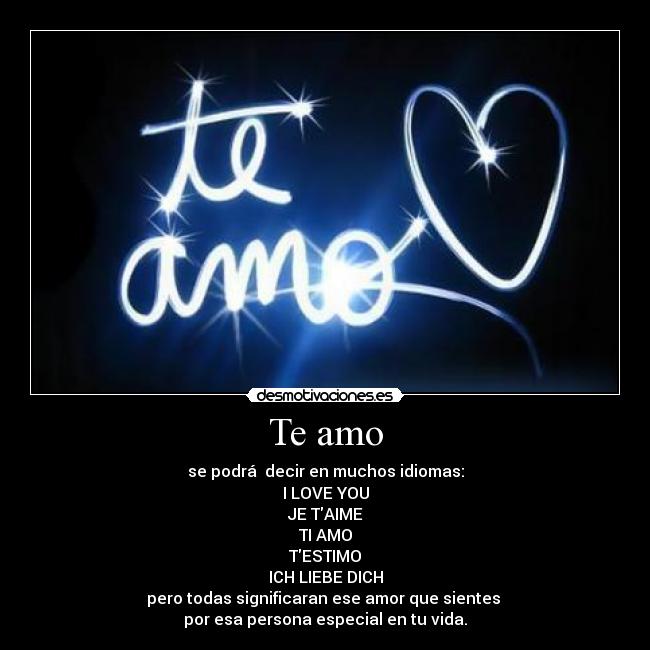 Te amo -