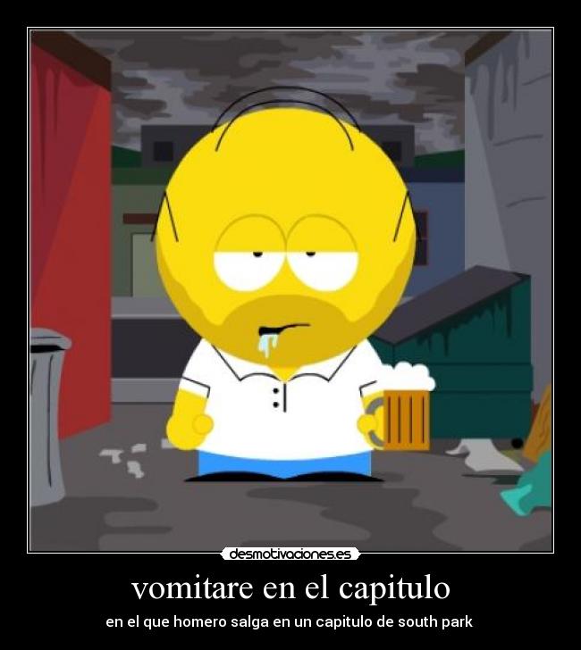carteles homero los simpsons south park parodia fusion tv internet series programas geek desmotivaciones