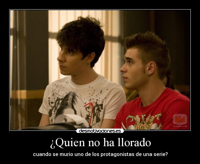 ¿Quien no ha llorado - cuando se murio uno de los protagonistas de una serie?