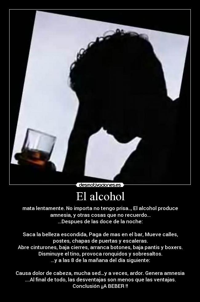 El alcohol -